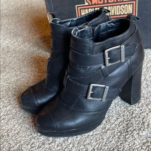 Harley-Davidson Women's Black Ankle Boots - Picture 7 of 9